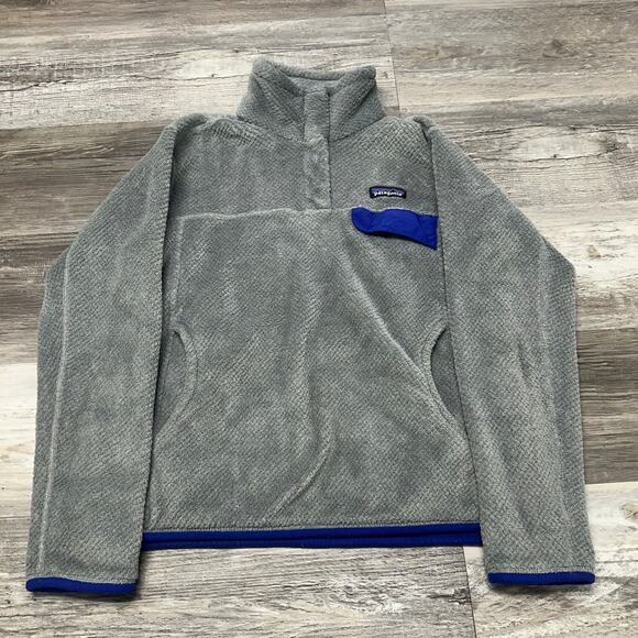 Patagonia Re Tool Snap-T Sweater Gray Womens M Pullover Polartec Fleece Jacket - Picture 2 of 9